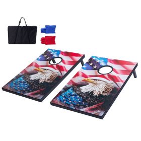 VEVOR Cornhole Set, 3x2 ft Corn Hole Game Boards, MDF Wood Portable Toss Board, Indoor and Outdoor Cornhole Play for Adults, Include 8 Bean Bags and C