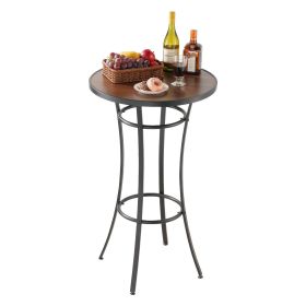 VEVOR Outdoor Round Bar Table, 23.7 in Counter Bar Height Bistro Table, Patio Dining Tables with Easy-to-Clean Top & Sturdy Metal Frame, Indoor High T