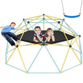 VEVOR Climbing Dome, for Kids 3 to 10 Years Old,10FT Geometric Dome Climber with Hammock and Swing, Jungle Gym Supports 750LBS and Easy Assembly, with