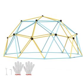 VEVOR Climbing Dome, Jungle Gym Supports 750LBS and Easy Assembly, 10FT Geometric Dome Climber Play Center for Kids 3 to 10 Years Old,with Climbing Gr