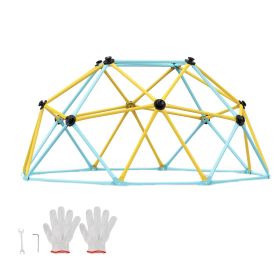 VEVOR Climbing Dome, Jungle Gym Supports 600LBS and Easy Assembly, 6FT Geometric Dome Climber Play Center for Kids 3 to 9 Years Old, with Climbing Gri