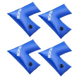 VEVOR Corner Pool Water Tubes, 4 Pack 22.4 x 22.2 in, Corner Winter Water Bags with Leakproof Screw Cap, 0.4mm Heavy Duty PVC, Cold-Resistant Weights