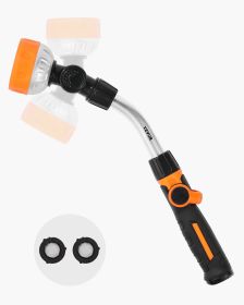 VEVOR Watering Wand, 15-Inch Heavy Duty Garden Hose Wand with 8 Spray Patterns & 180wivel Head, Long Hose Nozzle Sprayer with on/off Thumb Control, I