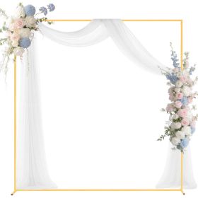 VEVOR Arch Backdrop Stand, 6.6 x 6.6 ft, Stable Structure, Easy Assembly, Square Gold Metal Arch Backdrop Stand for Wedding, Birthday Party, Graduatio