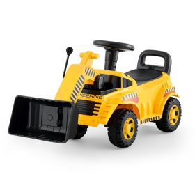VEVOR Ride On Toddler Car, Ride on Excavator Car for Toddler 19 to 36 Months, Excavator Bulldozer Digger Toy with Under-seat Storage & Music, 55 lbs L