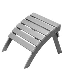 VEVOR Adirondack Ottoman, 21.5L x 18.9W x 14.8H Inch HDPE Plastic Folding Adirondack Ottoman, Weather-Resistant Foot Rest for Adirondack Chair, Widely