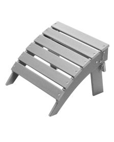 VEVOR Adirondack Ottoman, 16.9L x 18.9W x 13H Inch HDPE Plastic Folding Adirondack Ottoman, Weather-Resistant Foot Rest for Adirondack Chair, Widely U