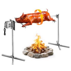 VEVOR Rotisserie Grill, AC120V 8 Level Height Electric Rotisserie Grill Kit, BBQ Grills Rotisseries Kit with 88 lbs Load Capacity, 38W Motor, Stainles