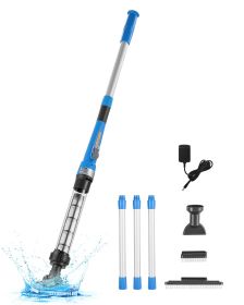 VEVOR Pool Vacuum, 8.5 GPM Handheld Cordless Hot Tub Vacuum with Extension Pole, for Deep Cleaning & Strong Suction, Rechargeable Pool Cleaner, Runnin