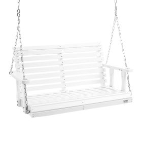 VEVOR Wooden Porch Swing 4 ft, Patio bench swing for Courtyard & Garden, Upgraded 880 lbs Strong Load Capacity, Heavy Duty Swing Chair Bench with Hang