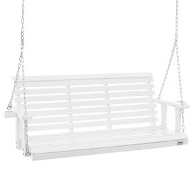 VEVOR Wooden Porch Swing 5.5 ft, Patio bench swing for Courtyard & Garden, Upgraded 880 lbs Strong Load Capacity, Heavy Duty Swing Chair Bench with Ha