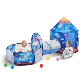 VEVOR 3 in 1 Kids Play Tent with Tunnel for Boys, Girls, Babies and Toddlers, Indoor/Outdoor Pop Up Playhouse with Carrying Bag & Banding Straps Birth