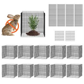 VEVOR 10 Pack Plant Protector from Animals, 12'' x 12'' Chicken Wire Plant Protector, Plant Cages for Outdoor Plants, Flowers & Vegetables, Keeps Bunn