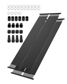 VEVOR Solar Pool Heater, 2.75 x 20 ft HDPE Solar Pool Panel( 2 Pcs) - Durable & Weather-Proof, with Complete Accessories, Universal Solar Pool Panela
