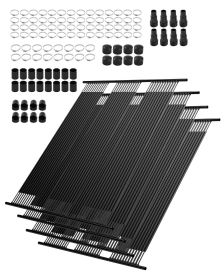 VEVOR Solar Pool Heater, 4 x 10 ft HDPE Solar Pool Panel( 4 Pcs) - Durable & Weather-Proof, with Complete Accessories, Universal Solar Pool Panelaise