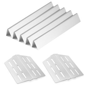 VEVOR Flavorizer Bars and Heat Deflectors, 17 inch Grill Replacement Part, for Weber Genesis 300 Series Grills, Including E310 E320 E330 S310 S320 S33