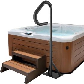 VEVOR Hot Tub Handrail, 360 Rotatable Spa Side Handrail with 35"-57" Adjustable Height, Rust-proof Aluminum Spa Step Hot Tub Hand Rail with Slide-Unde