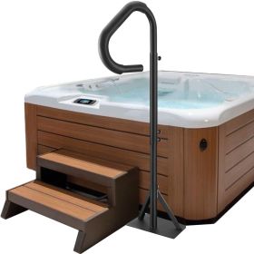 VEVOR Hot Tub Handrail, 360 Rotatable Spa Side Handrail with 48"-63" Adjustable Height, Rust-proof Aluminum Spa Step Hot Tub Hand Rail with Slide-Unde