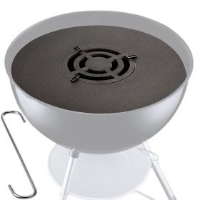 VEVOR 40" Replacement BBQ Grill Griddle Grate, Carbon Steel Griddle Grill with Center Grate, Easy Maintenance Grate Insert For 18 Inch Kettle BBQ, Gri