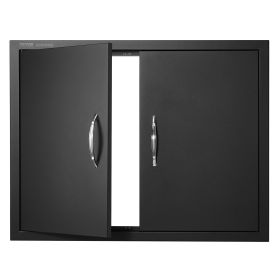 VEVOR BBQ Access Door, 31W x 24H Inch Double Outdoor Kitchen Door, Cold Plate Flush Mount Door, Wall Vertical Door with Handles, for BBQ Island, Grill