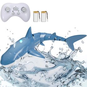 VEVOR Remote Control Shark Toy, 2.4GHz High Simulation Shark RC Boat for Swimming Pool Bathroom, Electric RC Shark Fish Toy with 2 Batteries, Light &