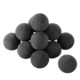 VEVOR Ceramic Fire Balls, 3 Inch 15 Pcs Round Fire Stones, Reusable Lava Rocks Indoor and Outdoor Use, Decorative Fire Pit Rocks for Propane/Gas Firep