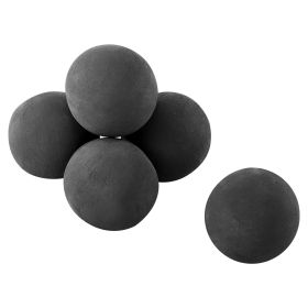 VEVOR Ceramic Fire Balls, 5 Inch 6 Pcs Round Fire Stones, Reusable Lava Rocks Indoor and Outdoor Use, Decorative Fire Pit Rocks for Propane/Gas Firepl