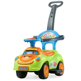 VEVOR Ride On Push Car, Push Car for Toddler 19 to 36 Months, Around Buggy with Guardrails, Handle & Under-seat Storage, 55 lbs Load Capacity, Foot-to