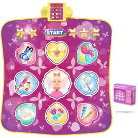 VEVOR Dance Mat, 9-Button Dance Mixer Rhythm Step Play Mat, Electronic Dance Pad with 3 Game Modes, Adjustable Volume, Built-in Music, 8 Challenge Lev