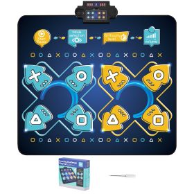 VEVOR Dance Mat, 8-Button Dance Mixer Rhythm Step Play Mat, Electronic Dance Pad with Single/Two Player Modes, Adjustable Volume, Built-in Music, 8 Ch