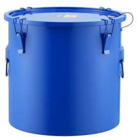 VEVOR Fryer Grease Bucket, 10 Gal Oil Disposal Caddy Carbon Steel Fryer Oil Bucket with Rust-Proof Coating, Oil Transport Container with Lid, Lock Cli