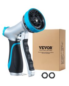 VEVOR Hose Nozzle, 10 Adjustable Spray Patterns, Metal Water Hose Nozzle with Comfortable Ergonomic Grip, Garden Hose Nozzle Sprayer with Flow Control
