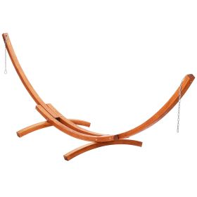 VEVOR Wooden Hammock Stand, 475 lbs Capacity Universal 2 Person Hammock Frame Fits 9-13 ft Hammocks, Larch Wood Arc Adjustable Stand for Hammock with
