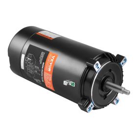 VEVOR 1.5 HP Pool Pump Motor, 56J Frame, 115V(13.6 Amps)/230V(6.8 Amps) 3450 RPM, 60Hz, 1.3 Service Factor, 90_F/250V Capacitor, CCW Rotation Round Fl