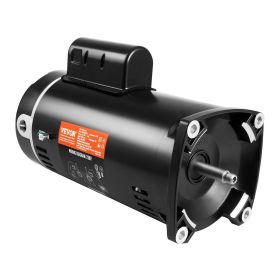 VEVOR 2 HP Pool Pump Motor, 56Y Frame, 230V (7.8 Amps) 3450 RPM, 60Hz, 1.3 Service Factor, 50_F/250V Capacitor, CCW Rotation Square Flange Replacement