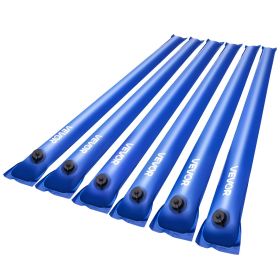 VEVOR Pool Cover Water Bags, 6 Packs 4 Ft, Single Chamber Pool Cover Water Tubes, 0.4mm Thick PVC Bags Weights with Leakproof Screw Cap, for Inground