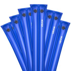 VEVOR Pool Cover Water Bags, 6 Packs 8 Ft, Double Chamber Pool Cover Water Tubes, 0.4mm Thick PVC Bags Weights with Leakproof Screw Cap, for Inground