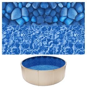 VEVOR 15ft Pool Liner, Round Overlap Swimming Pool Liner for 54 in Wall Height, Premium Vinyl, Easy Install with Leak-Proof Patches, Designed for Stee