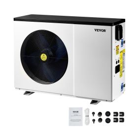 VEVOR Electric Pool Heat Pump, 51200 BTU, Pool Heaters for 7926-15851GAL Above and In Ground Pools, Low Noise, Heating and Cooling Highly Efficient &