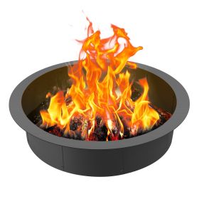 VEVOR Fire Pit Ring, 44-Inch Outer/39-Inch Inner Diameter, 10inch Height 2.5mm Thick Fire Pit Insert, Heavy Duty Carbon Steel Liner DIY Campfire Ring