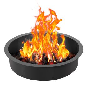VEVOR Fire Pit Ring, 40-Inch Outer/36-Inch Inner Diameter, 8.5inch Height Fire Pit Insert, Heavy Duty Carbon Steel Liner DIY Campfire Ring above or In