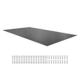 VEVOR Pool Safety Cover Fits 10.5x18.6ft Rectangle Inground Pools, Safety Pool Cover with Drainage Holes, Mesh Pool Cover for Swimming Pool, PVC Winte