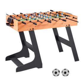 VEVOR Folding Foosball Table, 42 inch Standard Size Table, Indoor Full Size Foosball Tables for Home, Family, and Game Room, Durable Soccer Set, Inclu