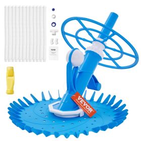 VEVOR Automatic Suction Pool Cleaner, Low Noise Pool Vacuum Cleaner with Extra Diaphragm, 10 x 32 in Hoses & 36-Fin Disc, Side Climbing Pool Cleaners