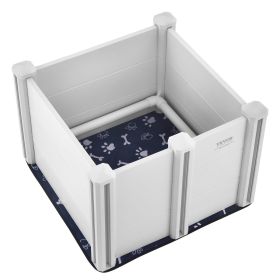 VEVOR Dog Whelping Box, 28.3 x 28.3 x 18.1in Whelping Box for Dogs and Puppies, Whelping Pen for Puppies, Dog Birthing Box with Rails and Washable Pee