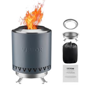 VEVOR Tabletop Fire Pit, 6 inch Stainless Steel Tabletop Fireplace Indoor Outdoor, Portable Rubbing Alcohol Burner Smores Maker,for Camping,Patio with