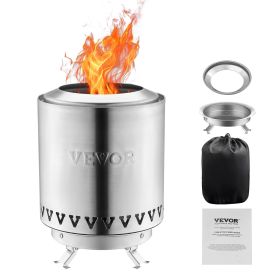 VEVOR Tabletop Fire Pit,6 inch Stainless Steel Tabletop Fireplace Indoor Outdoor,Portable Rubbing Alcohol Burner Smores Maker,Wood Burning or Pellet F