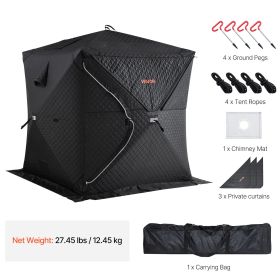 VEVOR Outdoor Sauna Tent Pro, Portable Steam & Dry Sauna for 4 Persons, Heavy-Duty Oxford Cloth & Carbon Steel, Easy Setup for Camping, Backyard, or H