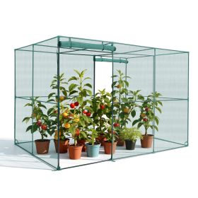 VEVOR Crop Cage, 9.5 x 6.36 x 6.36 ft Plant Protection Tent with Zippered Door, Wind-Resistant Tall Crop Cage, Easy to Install, Outdoor Raised Bed Cov