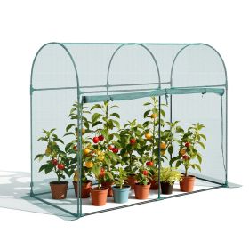 VEVOR Crop Cage, 5.9 x 2.98 x 4.9 ft Plant Protection Tent with Zippered Door, Wind-Resistant Tall Crop Cage, Easy to Install, Outdoor Raised Bed Cove